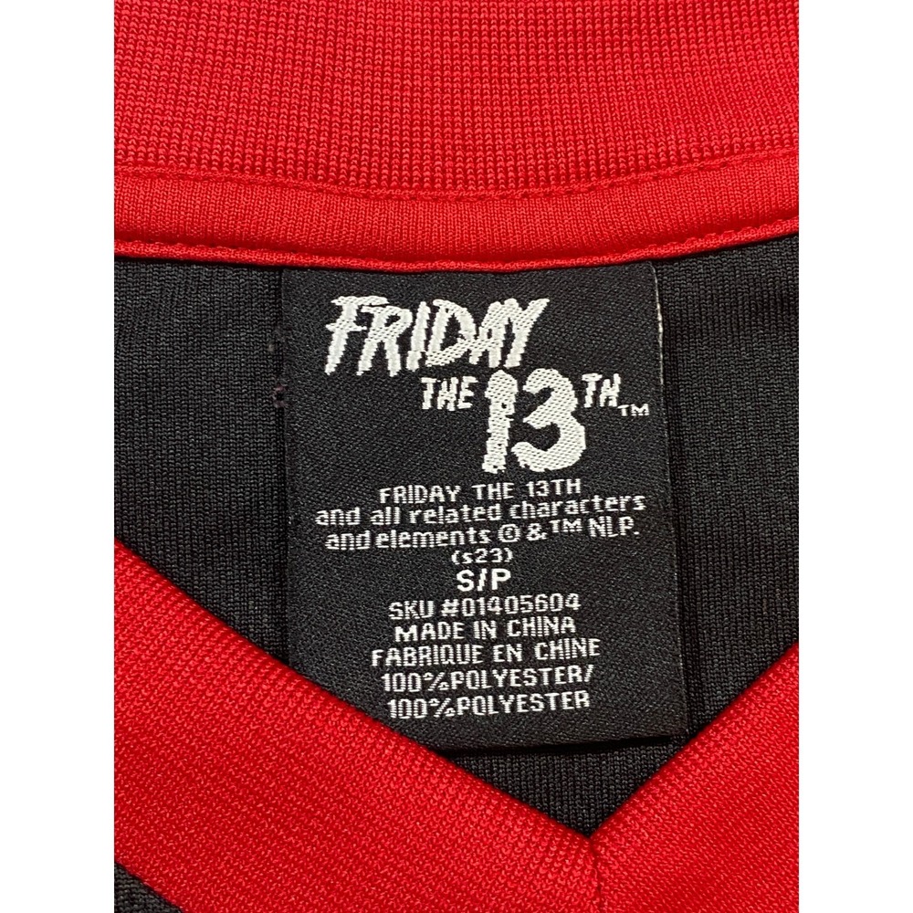 Friday the‎ 13th Jason Voorhees Hockey Jersey Black Red White Size S P - Picture 4 of 13